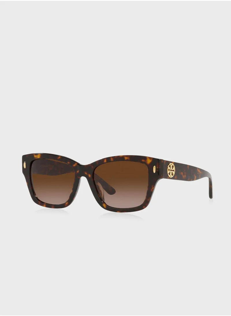 Tory Burch 0Ty7167U Rectangle Sunglasses