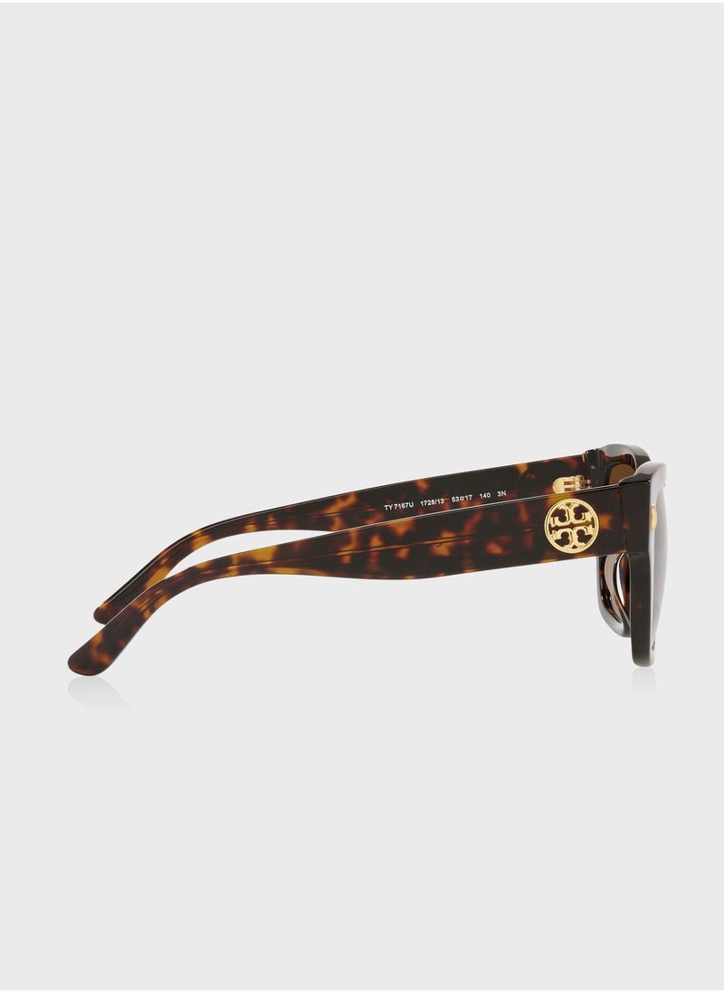 Tory Burch - 0Ty7167U Rectangle Sunglasses - Image 1