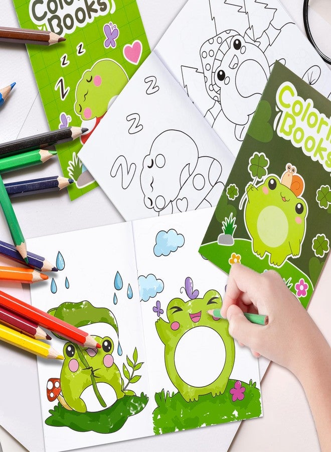 ANGOLIO 24Pcs Frog Mushroom Coloring Book Bulk for Kids Kawaii Frog Activity Book Cartoon Animals DIY Art Booklet for Kid Birthday Party Gift Goodie Bags Filler School Prize - Image 5