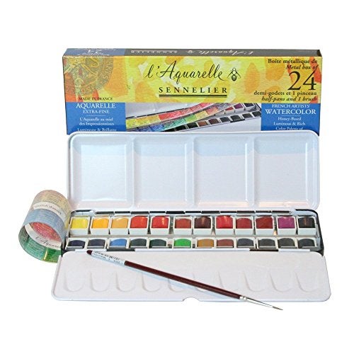 Sennelier - Watercolour Paint - Set of 24 Half Cups - Image 5