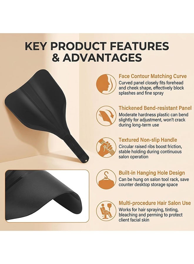 HS Hairspray Mask, Water Proof Plastic Shield Face Eyes Protector, Barber Salon Face-Shield, Spray Face Mask, Waterproof Reusable Plastic Hairdressing Face Mask, Face Protection For Hairdressing Supplies - Black - Image 5