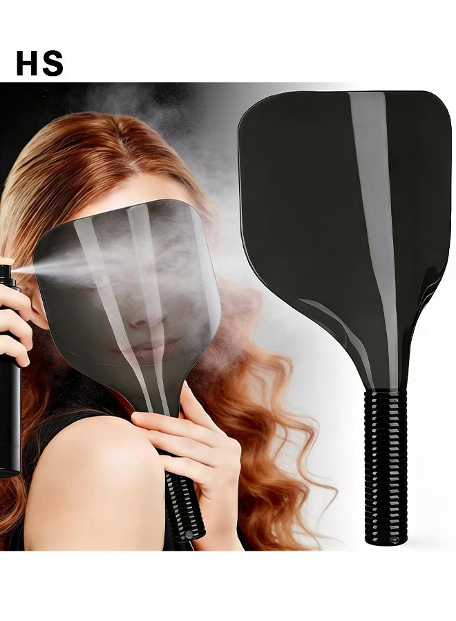 HS Hairspray Mask, Water Proof Plastic Shield Face Eyes Protector, Barber Salon Face-Shield, Spray Face Mask, Waterproof Reusable Plastic Hairdressing Face Mask, Face Protection For Hairdressing Supplies - Black - Image 1
