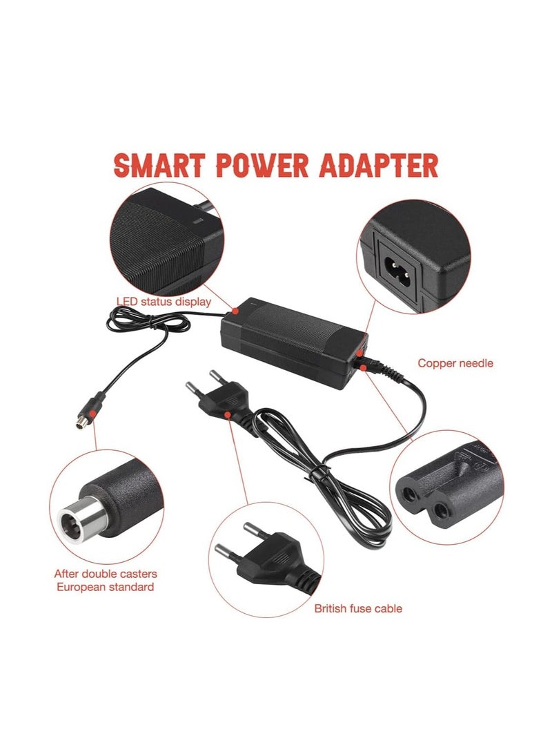 42V Lithium Battery Charger for Electric Scooter, 42V 2A Output, 100-240V AC Input, Lithium Polymer Charger for Xiaomi M365/Pro 2, Universal Battery Charger for Ninebot/Pure Air Pro, Two Wheel Scooter, Charger  - Image 2