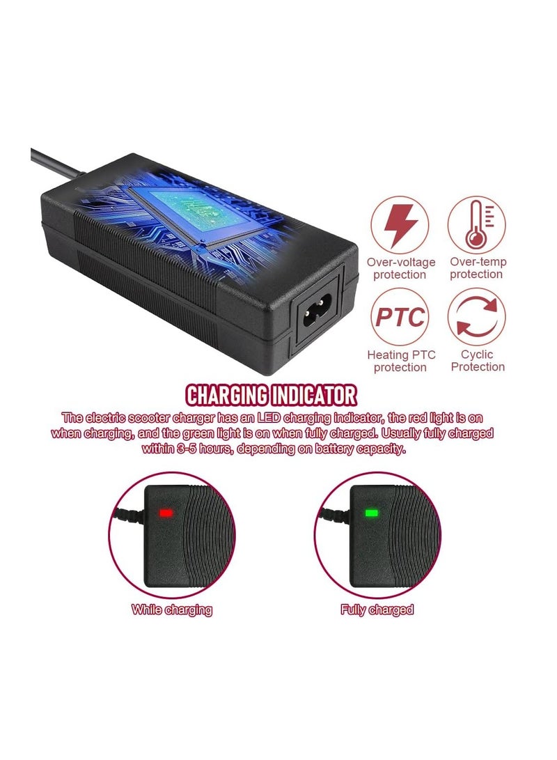 42V Lithium Battery Charger for Electric Scooter, 42V 2A Output, 100-240V AC Input, Lithium Polymer Charger for Xiaomi M365/Pro 2, Universal Battery Charger for Ninebot/Pure Air Pro, Two Wheel Scooter, Charger  - Image 4