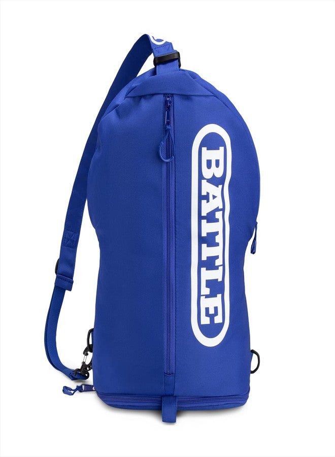 Battle Sports Lockdown 6 Sling Bag 2.0 - Single Shoulder Travel Backpack, Adjustable Over-the-Shoulder Strap, Padded Interior Sleeve for up to 15” Laptop, Crossbody Bag - Blue - Image 1