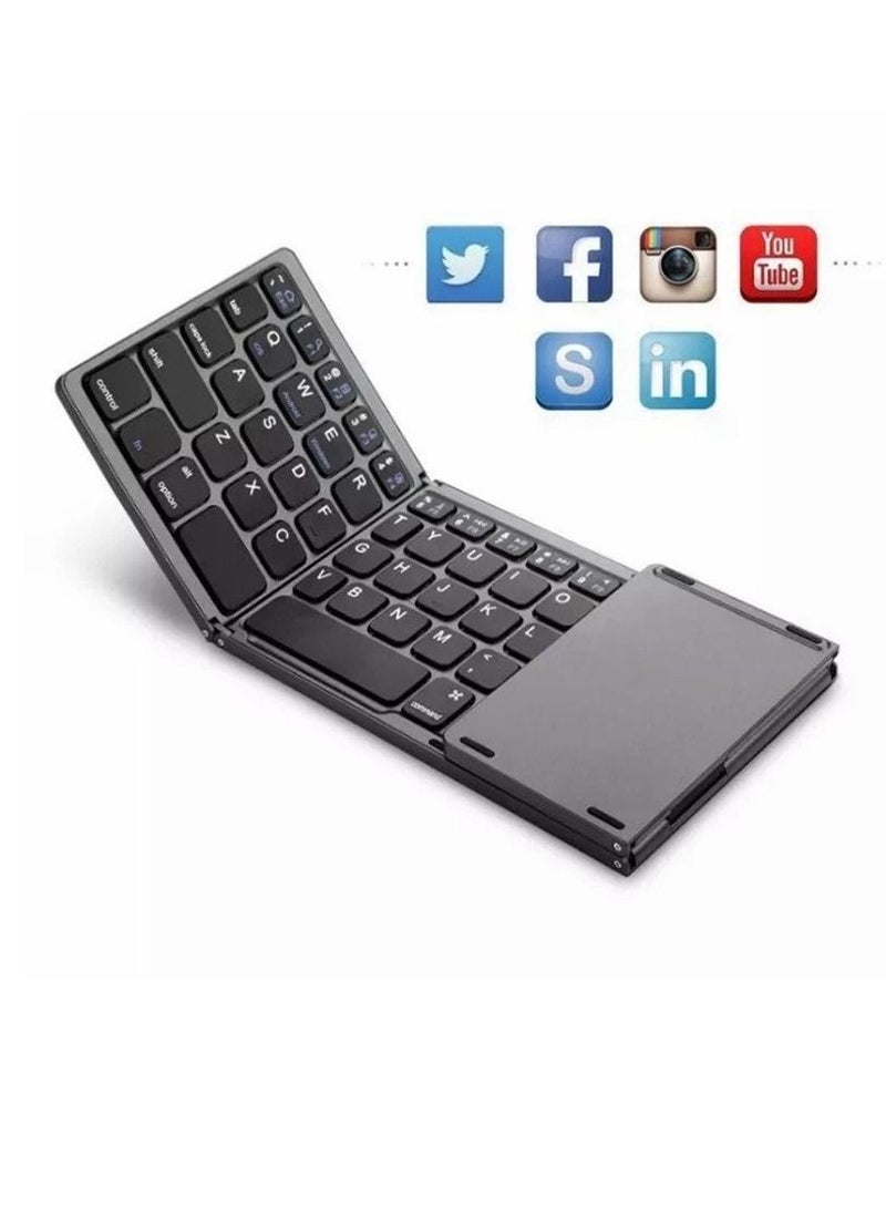 Klavye - Portable Foldable Mini Bluetooth Keyboard for IOS, Android, Windows and ipad Tablet