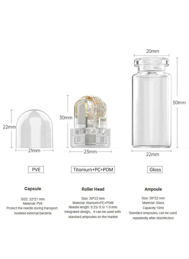 Hydra. needle Derma Stamp Hydra Needle 20 Microneedling 0.5 mm, Microneedling Hydra Needle Derma Face Roller Anti Ageing Beauty Essence Bottle Cosmetic Microneedling Tool - Image 4