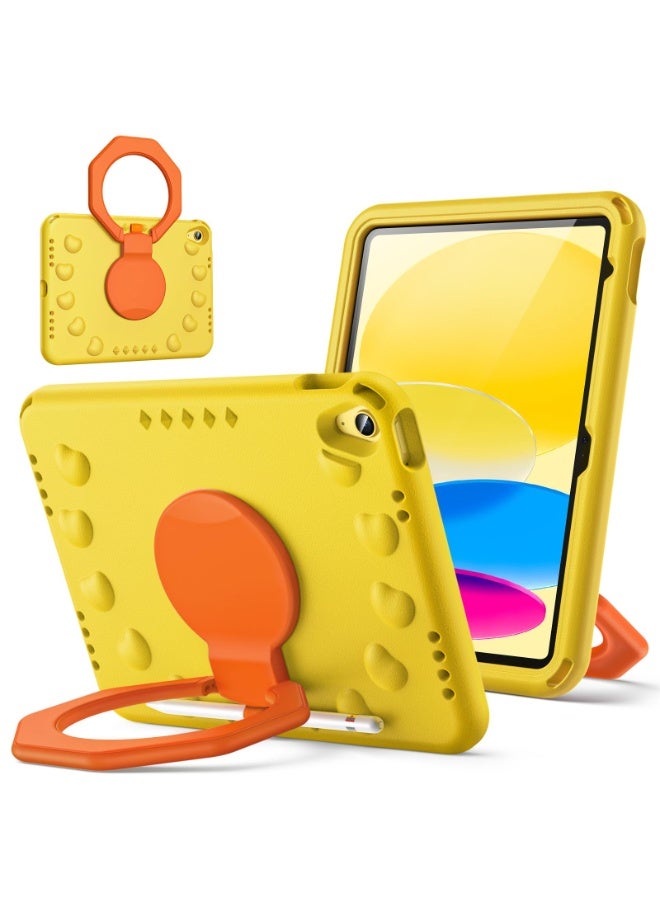 عام غطاء أطفال للآيباد (A16) الجيل 11/10 (2025/2022) مع حامل مقبض دوار 360 درجة، غلاف لوحي خفيف الوزن مقاوم للصدمات مع حامل قلم. - Image 1