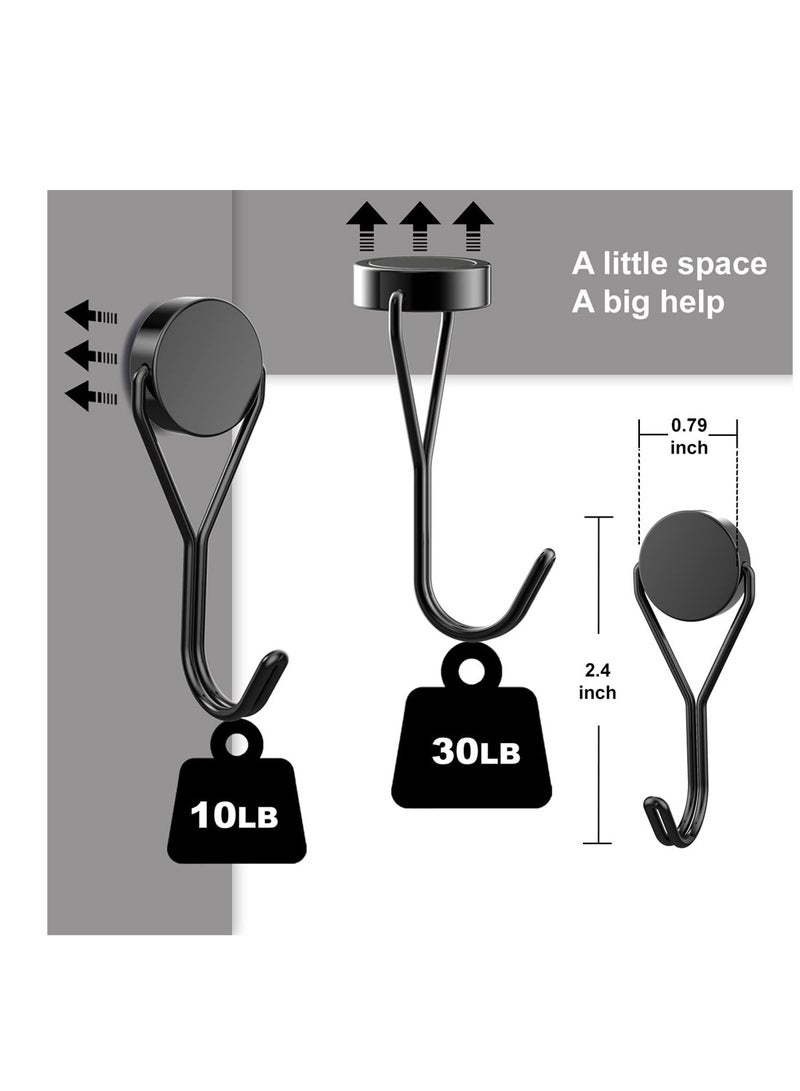 KASTWAVE Magnetic Hooks Magnet Hooks for Hanging Heavy Duty Strong Neodymium Magnet with Swivel Hook for Cruise Refrigerator Fridge Grill  - Image 2