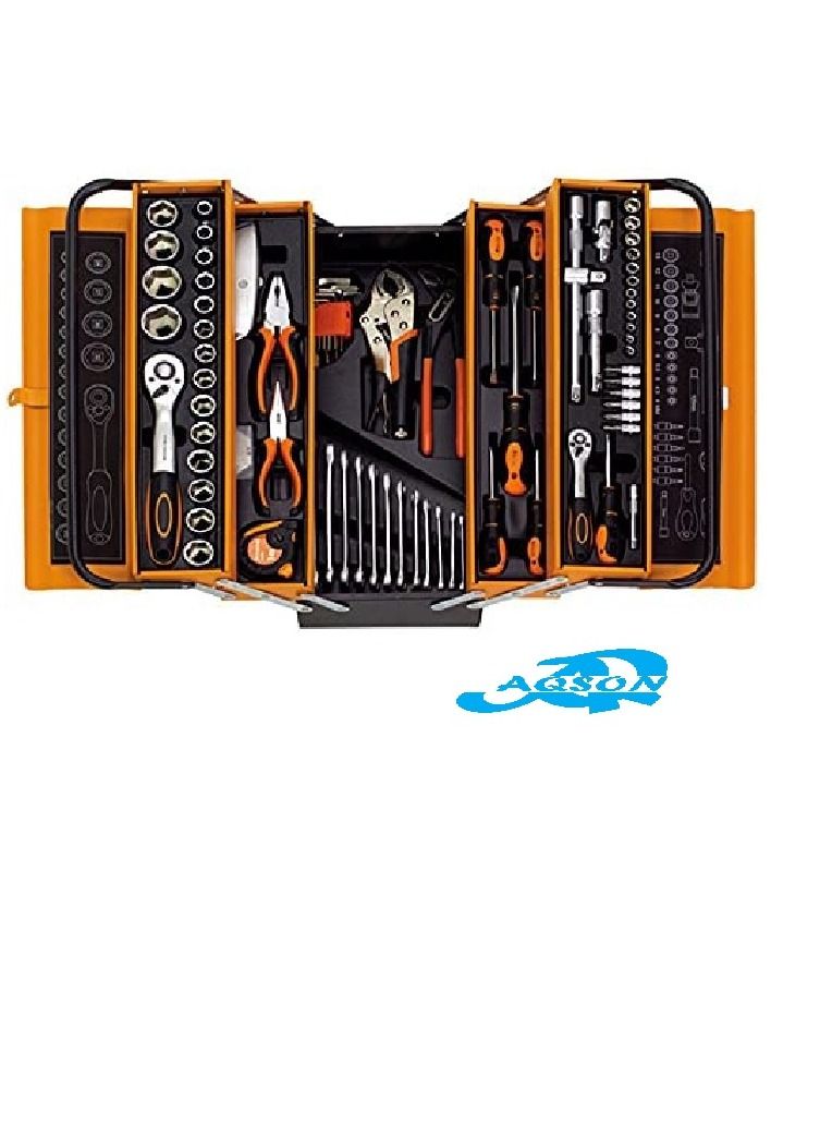 AQSON مجموعة أدوات معدنية محمولة متعددة الوظائف من AQSON مكونة من 85 قطعة، قابلة للطي، للاستخدام المنزلي والسيارة - Image 2