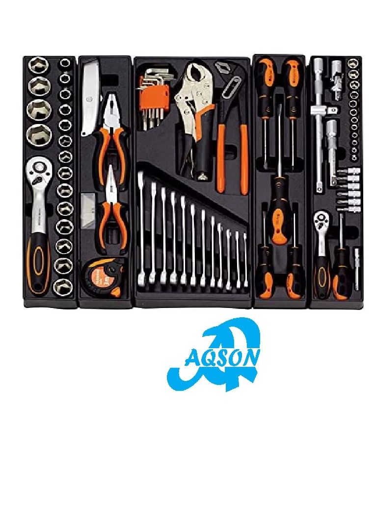 AQSON مجموعة أدوات معدنية محمولة متعددة الوظائف من AQSON مكونة من 85 قطعة، قابلة للطي، للاستخدام المنزلي والسيارة - Image 3