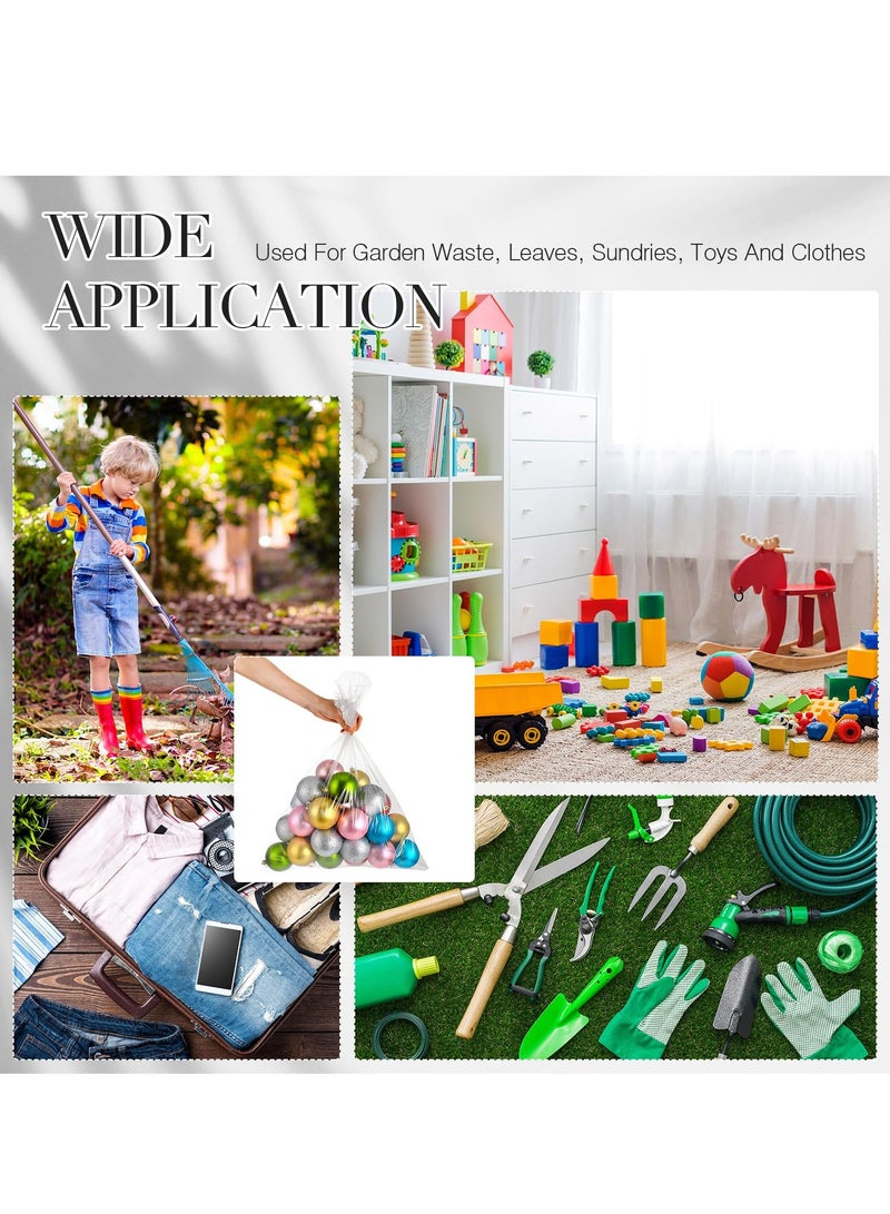 KASTWAVE 50 Pcs Large Clear Plastic Bags 16" x 24" Plastic Packaging Bags Plastic Popcorn Bags Flat Poly Bags Large Plastic Bags for Bread Dough Clothes Packaging Storage Toy Bag - Image 4