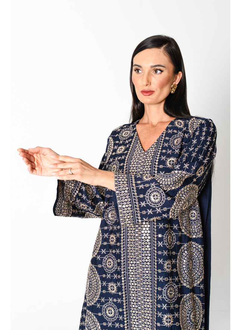 IKKXA Modern Embroidered Jalabiya - Image 2