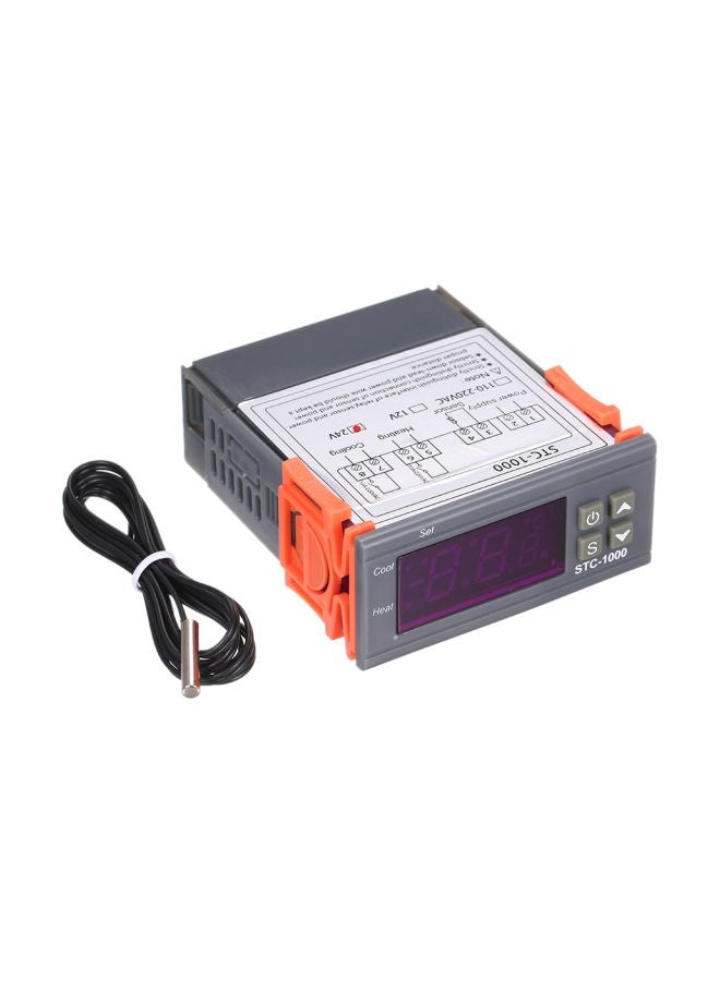 A-400P Digital Microcomputer Temperature Controller Grey/Black/Red 75x34.5x85mm - Image 1