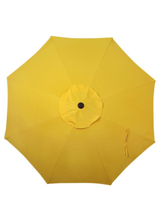 Blissun 9' Outdoor Patio Umbrella, Outdoor Table Umbrella, Yard Umbrella, Market Umbrella with 8 Sturdy Ribs, Push Button Tilt and Crank (Yellow) - Image 3