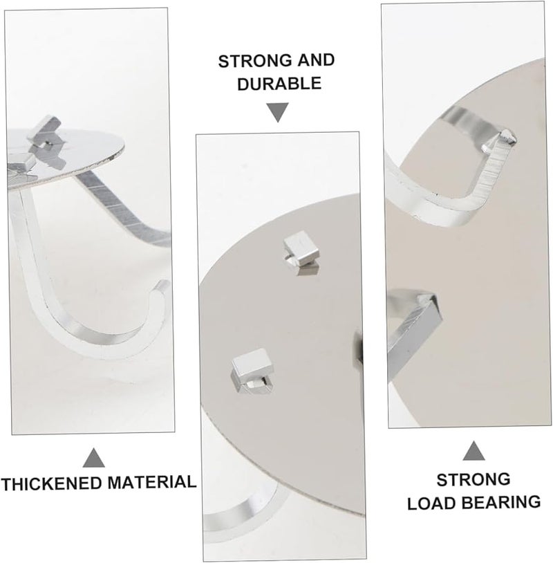 Silver Stainless Steel Rotating Hooks Traceless Multi Function Hanger for Kitchen Bathroom Living Room - Image 3