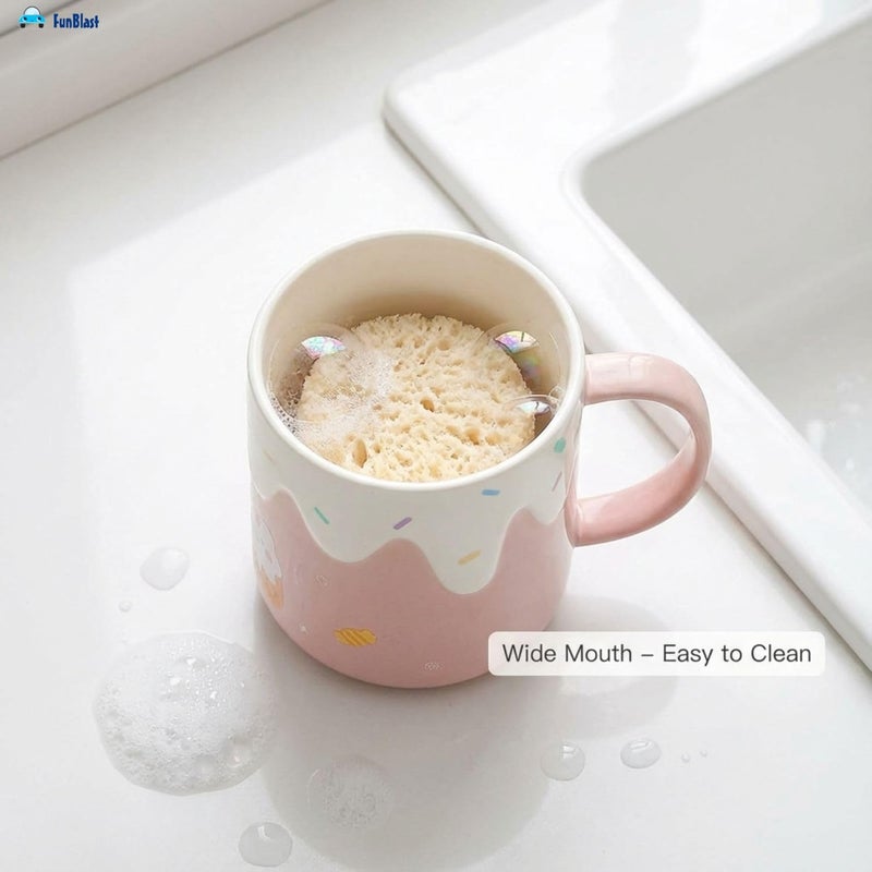 FunBlast كوب حليب للأطفال – 420 مل؛ كوب غير قابل للكسر للأطفال، أكواب حليب للأطفال غير قابلة للكسر - كوب شرب الحليب للأطفال (وردي3) - Image 5
