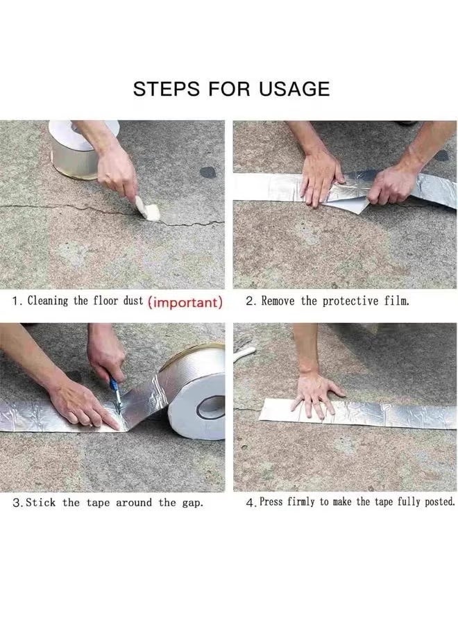 1 PCS Waterproof Tape Aluminium Foil Tape Leakage Repair Waterproof Adhesive Tape Sealing Butyl Rubber Tape Be Suitable For Pipe Leakage Roof Water Tape - Image 3