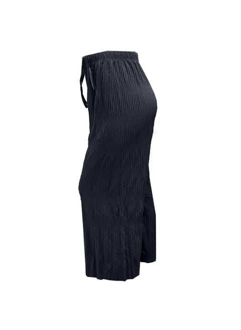 Wide Leg Pants With Elastic Waist