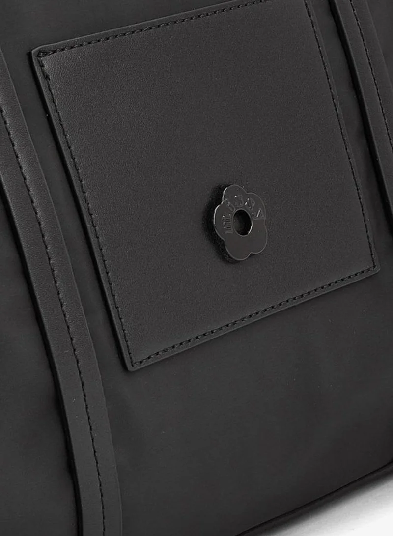 Missy BLACK Solid School Tote Bag With Front Utility Pocket - 40x11.5x27.5 CM for Women | Best Price UAE