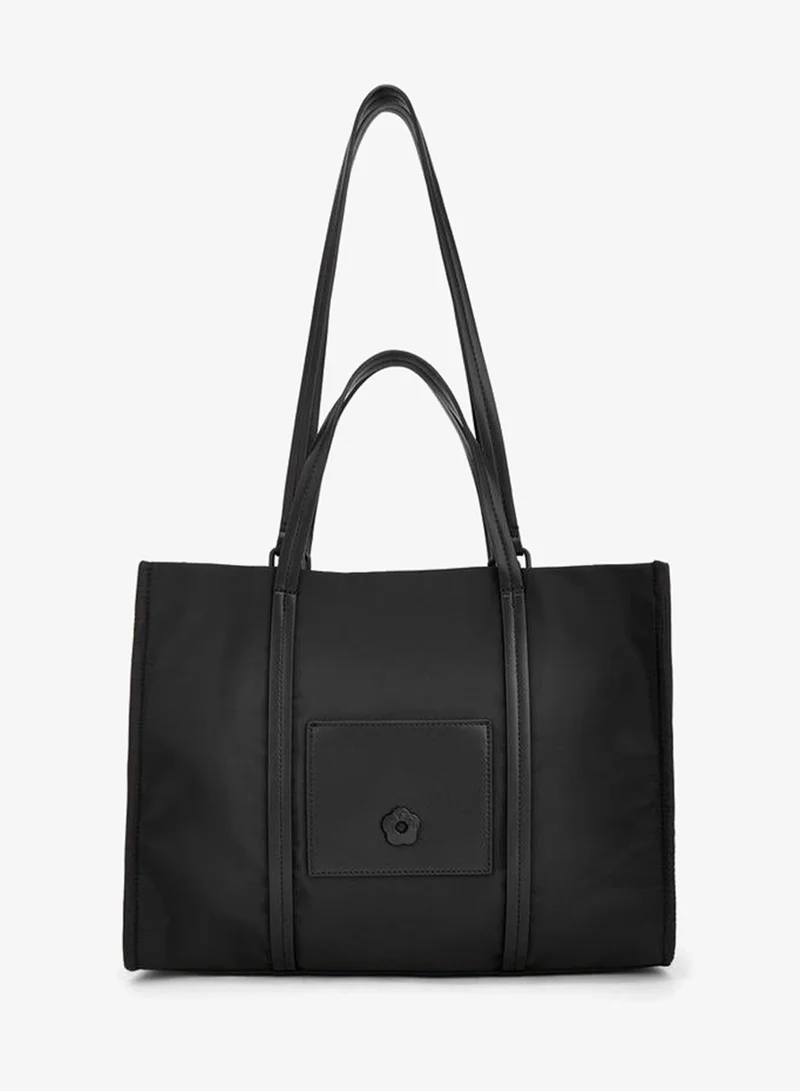 Missy Solid School Tote Bag With Front Utility Pocket - 40x11.5x27.5 CM
