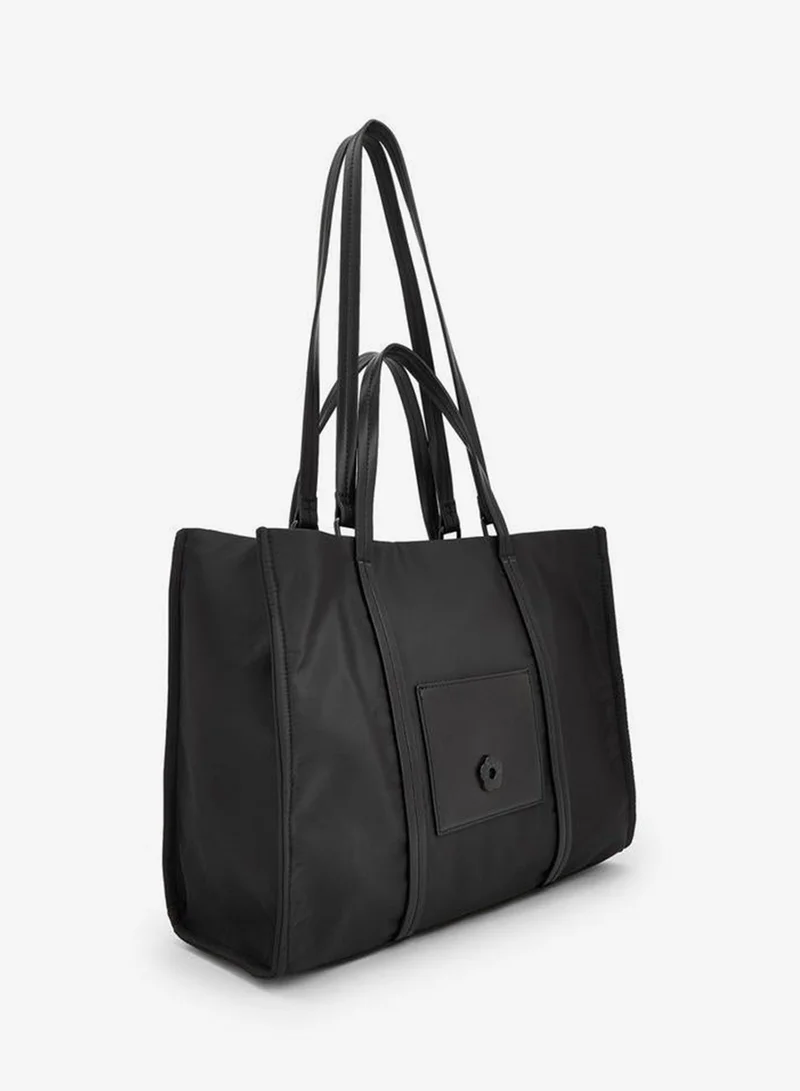 Missy Solid School Tote Bag With Front Utility Pocket - 40x11.5x27.5 CM