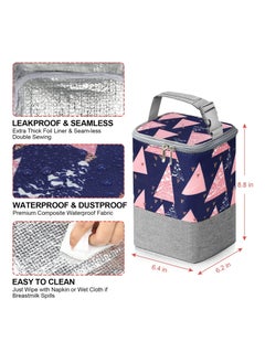 CMGTYYD Baby Bottle Cooler Tote Bags, Insulated Breastmilk Cooler Bag, Baby Bottle Warmer Cooler Bag, Fits up to 4 Large 8 Oz Bottles, Baby Bottle Bag for Nursing Mom Daycare Travel  - Image 3