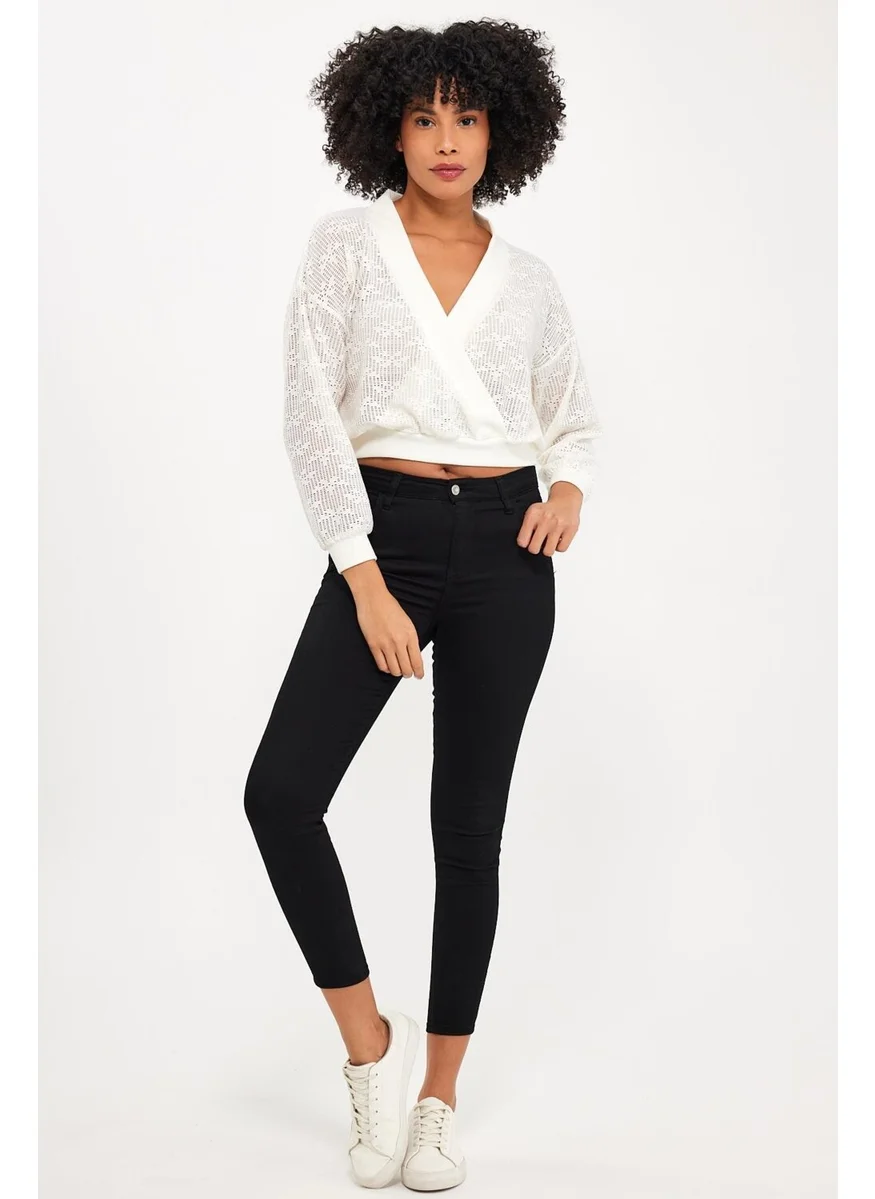 Alexander Gardi Double Breasted Lace Blouse (B23-0095)