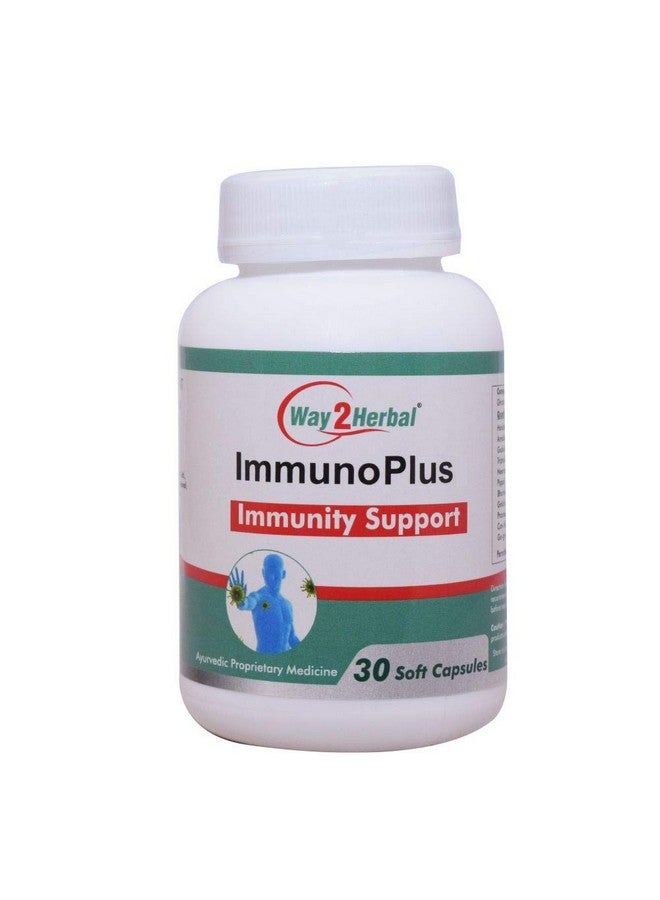 Way2Herbal immune booster Immuno Plus Capsules (30 Count Pack of 1) - Image 1