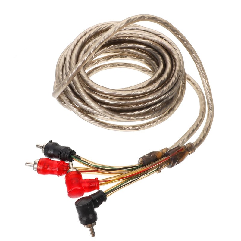 5M Car Audio Wiring Kit for Subwoofer Amplifier Installation RCA Speaker Wire Connectors - Image 1