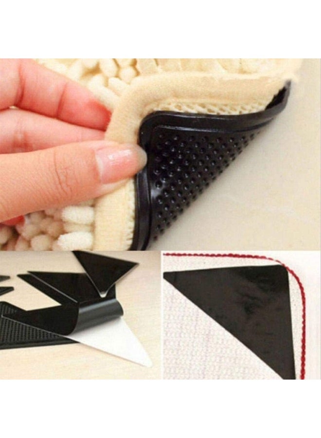 Anti-Slip Rug Grippers – Set of 4 Carpet Holders for Corners, Non-Skid Rug Pads - Image 5