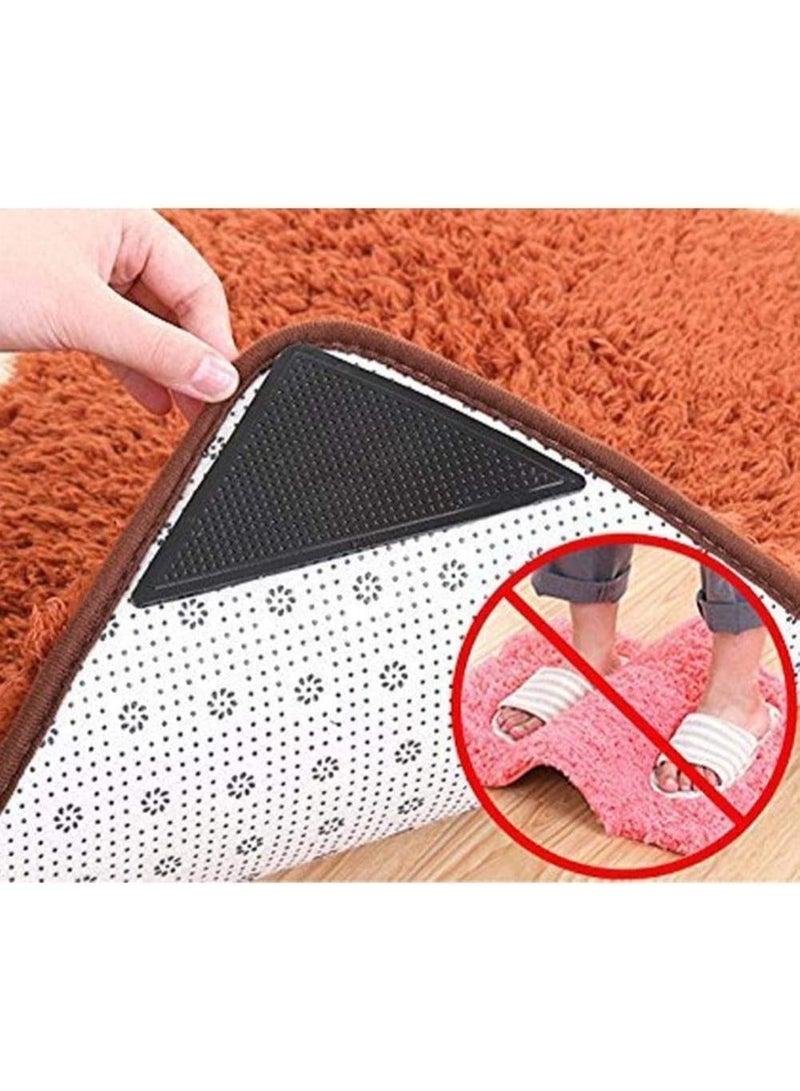 Anti-Slip Rug Grippers – Set of 4 Carpet Holders for Corners, Non-Skid Rug Pads - Image 2
