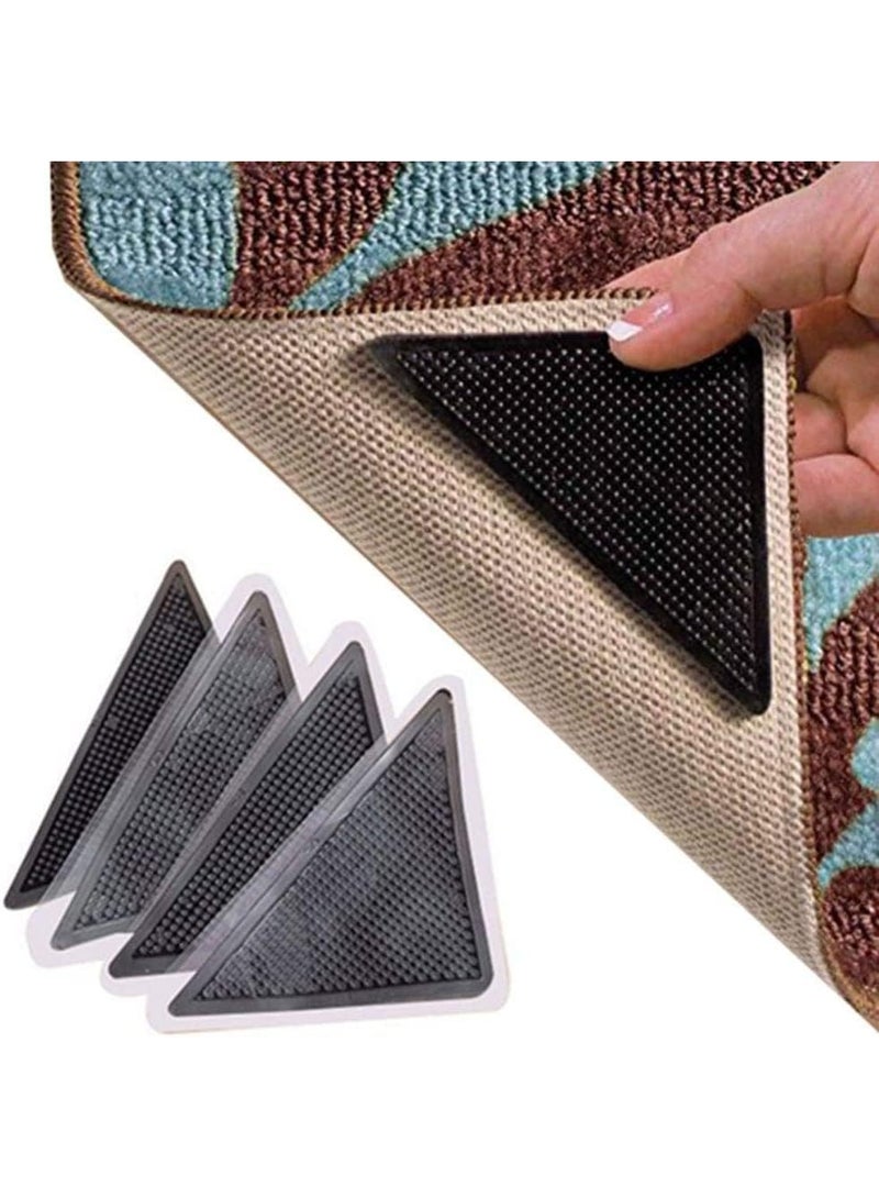 Anti-Slip Rug Grippers – Set of 4 Carpet Holders for Corners, Non-Skid Rug Pads - Image 1