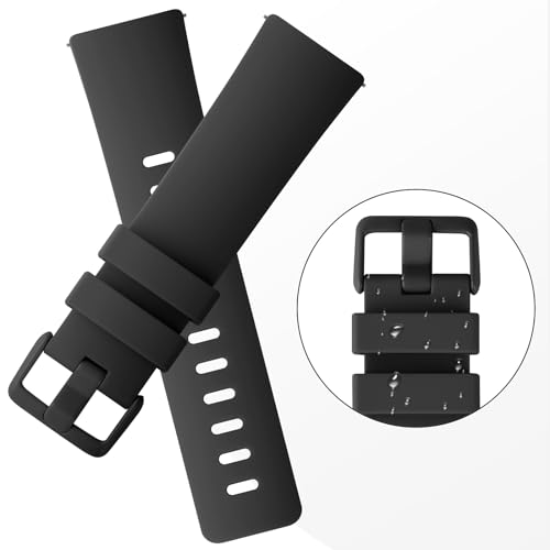 Tobfit Soft Strap Compatible for Fitbit Versa 2 (Watch Not Included), Flexible Premium Elastomer TPU Adjustable Watch Band, Sport Replacement Watchstrap for Women Men (L, Midnight) - Image 5