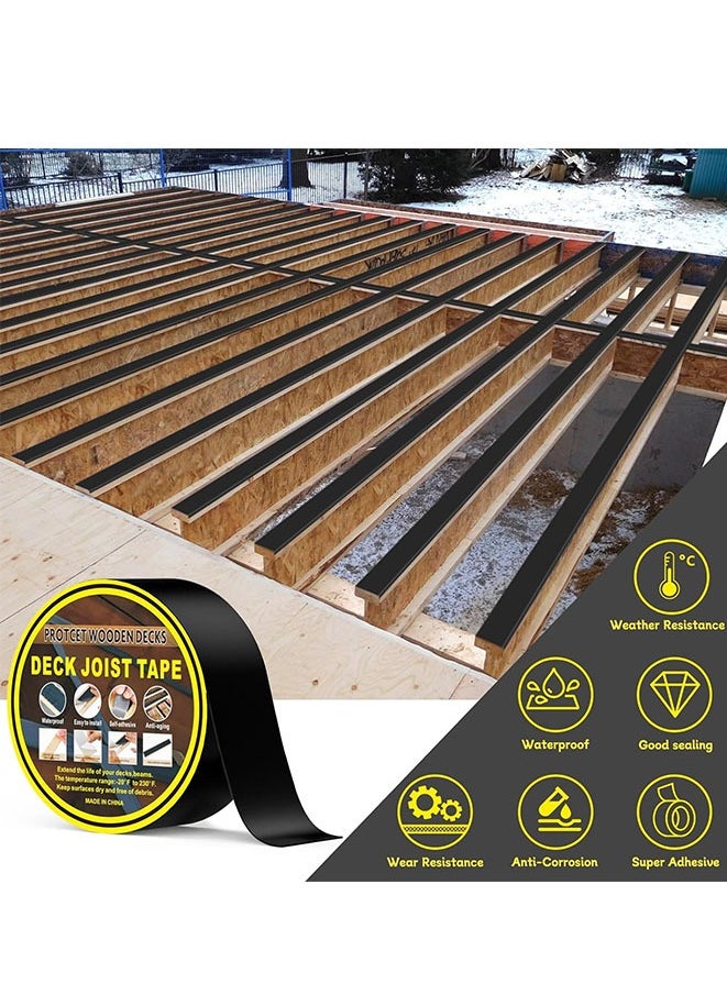 FASHION MANIA Joist Tape for Decking, 2" x 50' Butyl Deck Tape Waterproof Seal and Weather Resistance Self-Adhesive Flashing Tape,Anti-Corrosion for Wood Joists and Beams-Black  - Image 5