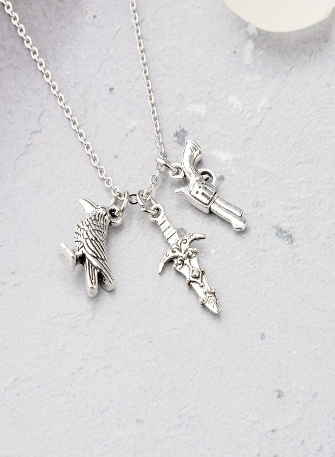 AKTAP Dark Romance Book Inspired Charm Necklace Bookish Jewelry Library Gift for Book Lovers - Image 3