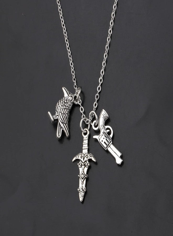 AKTAP Dark Romance Book Inspired Charm Necklace Bookish Jewelry Library Gift for Book Lovers - Image 5