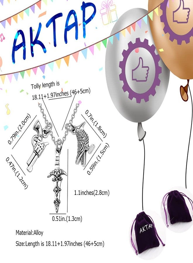 AKTAP Dark Romance Book Inspired Charm Necklace Bookish Jewelry Library Gift for Book Lovers - Image 4