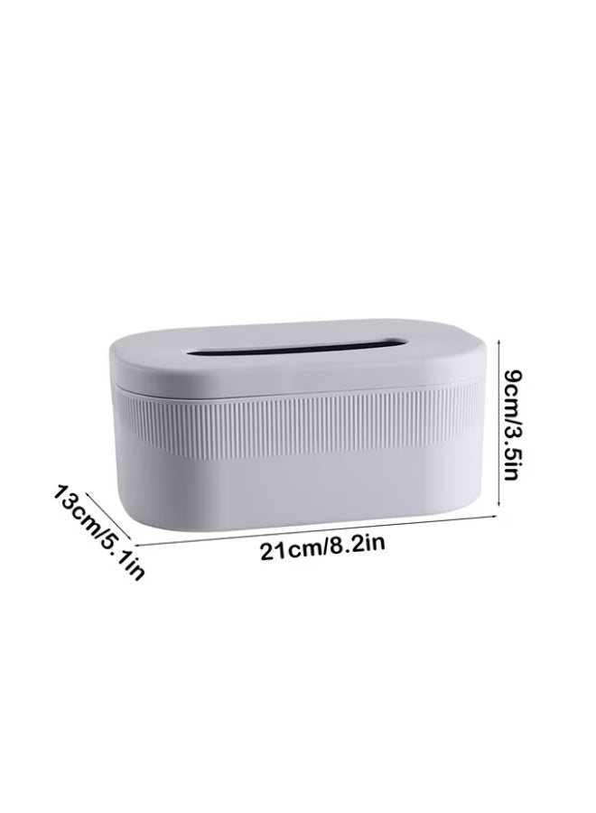 KITCHENOO Tissue Box Lid Organizer | Plastic Facial Tissue Holder for Kitchen, Bathroom, Bedroom, and Vanity Countertops | Durable and Waterproof Tissue Dispenser | Multi-Purpose Paper Towel Storage Box - Image 5