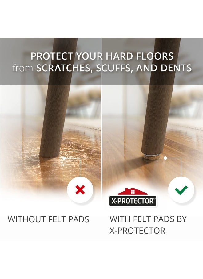 X-Protector ScrewOn Felt Pads XProtector  24 Felt Chair Pads for Hardwood Floors 11  Premium Chair Glides  Beige Floor Protectors for Furniture Legs  The Best Furniture Sliders for Hardwood Floors  - Image 2