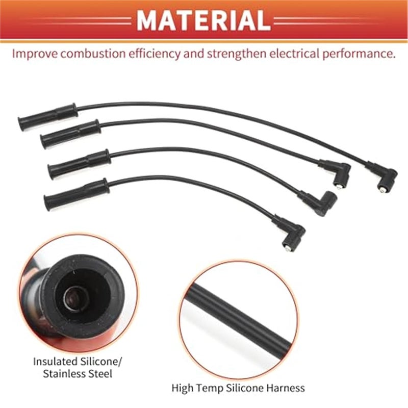 Vuzmode Car Spark Plug Coil Wires for Renault - Image 2