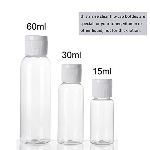 ALINK 16pcs Travel Size Toiletry Bottles Set, Tsa Approved Clear Cosmetic Makeup Liquid Containers with Zipper Bag - Image 2