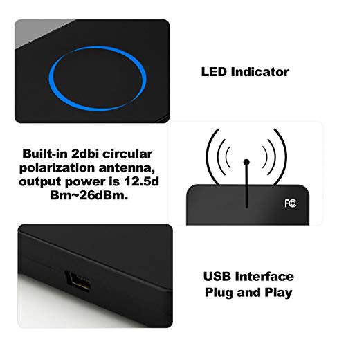 Archuu قارئ كروت RFID Archuu RF UHF، 915MHz قارئ كروت مع شاشة LED، واجهة USB ذكية بدون تلامس، مكرر كروت، توصيل وتشغيل - Image 5