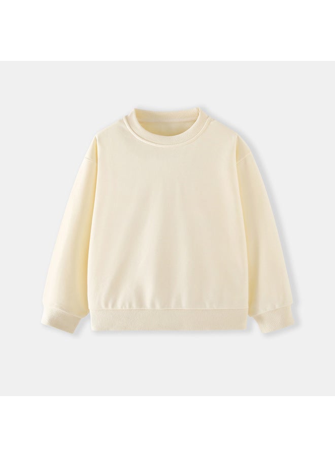 Little Bitty Autumn And Winter Children's Hoodies, Round Neck Base Shirts For Children, Solid Color Pullovers For Boys And Girls - Image 1
