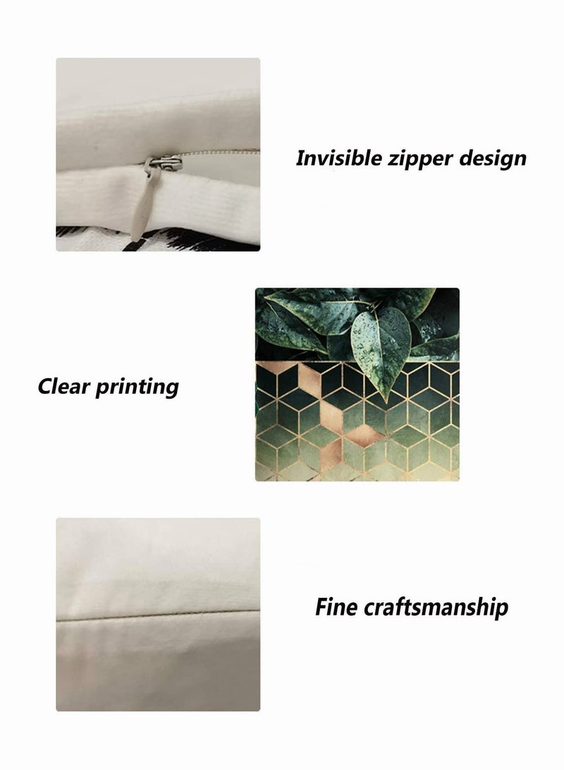 Zikra Marble Geometric Pillow Covers Colorful Gradient Throw Pillow Covers Square Cushion Case Soft Pillowcases 18x18 inch for Home Decor Set of 4 for Sofa Couch Car Bedroom Indoor Decor - Image 3