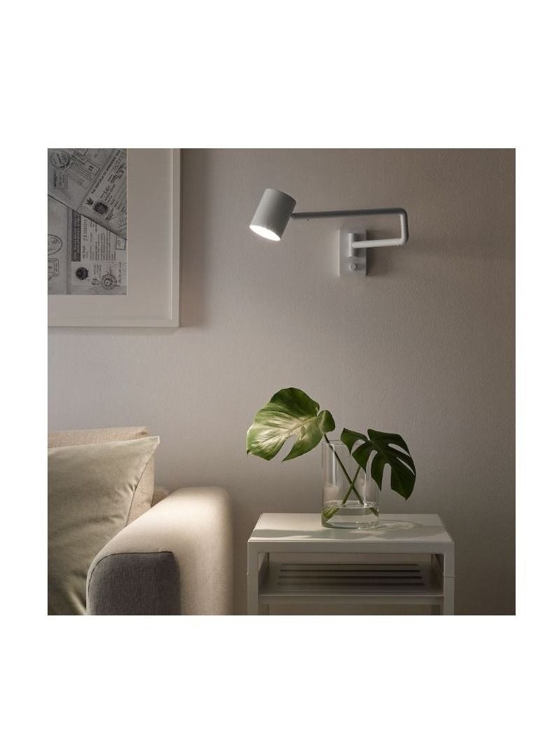 Generic - Wall Lamp W Swing Arm Wired in White - Image 1
