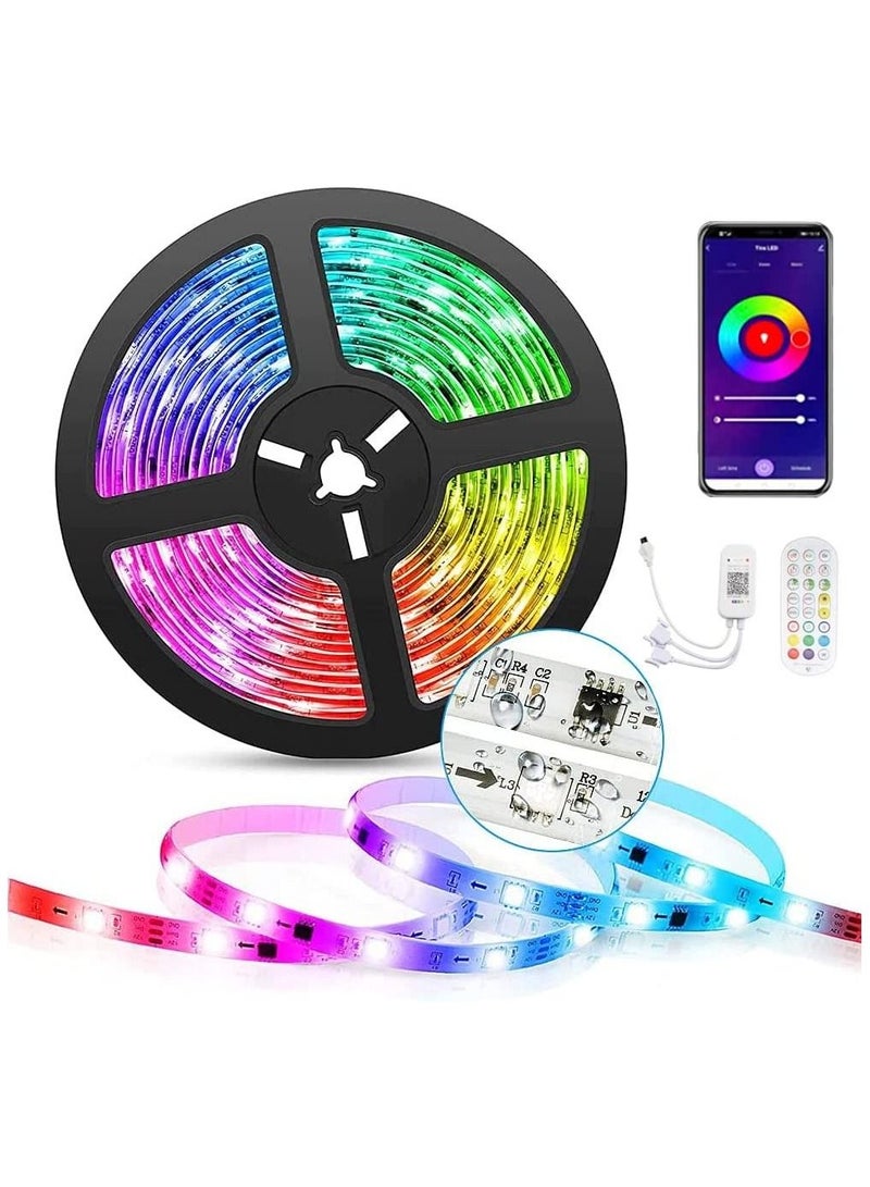 Smart WiFi LED Strip Light 5 Meters 300 LEDs RGB Color Smartphone APP Control Home Decorative DIY Lights Colorful TV Backlight Rope - Image 1