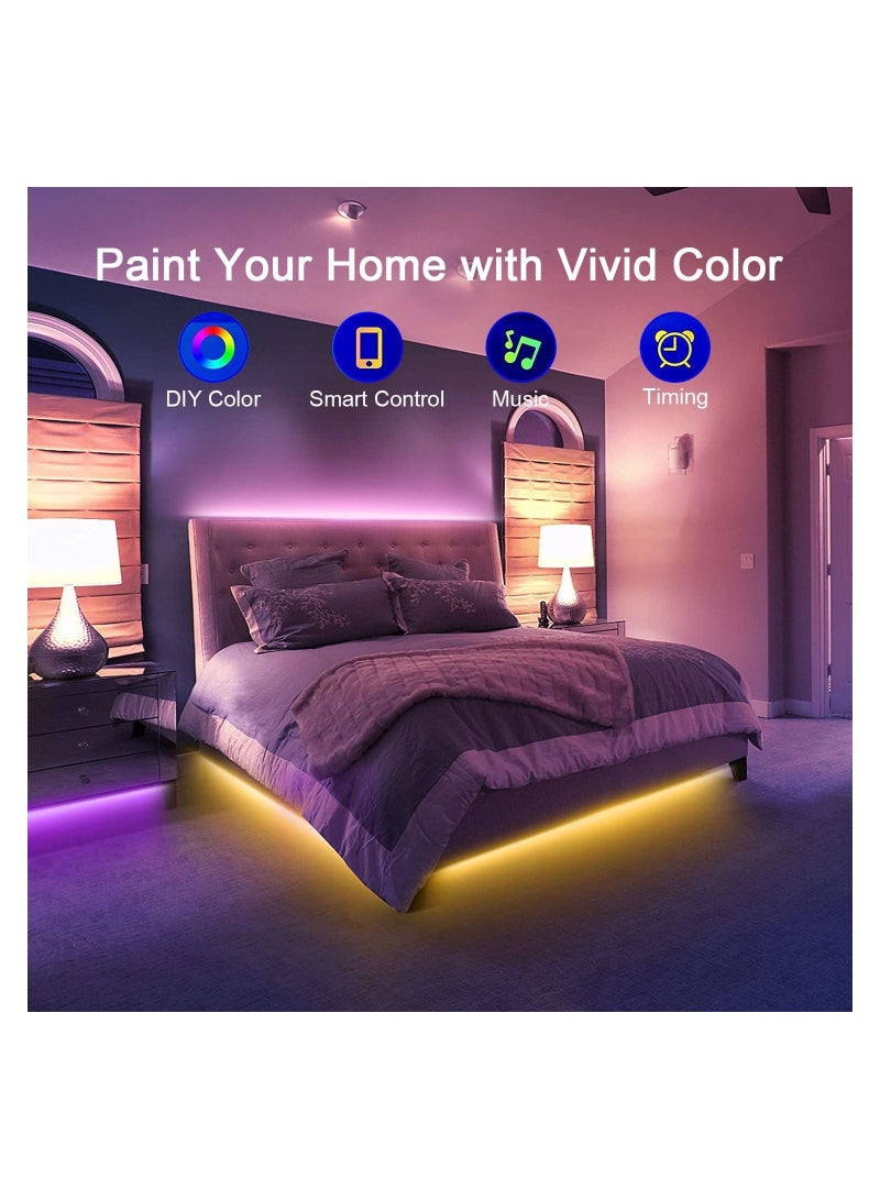 Smart WiFi LED Strip Light 5 Meters 300 LEDs RGB Color Smartphone APP Control Home Decorative DIY Lights Colorful TV Backlight Rope - Image 2