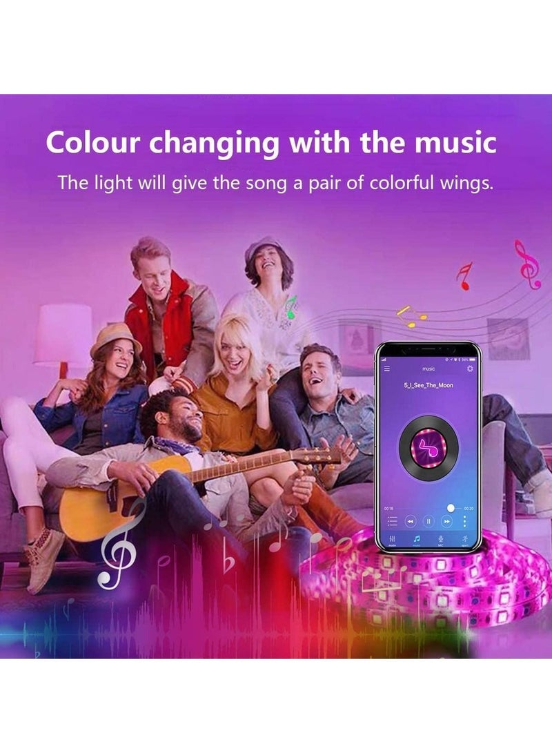 Smart WiFi LED Strip Light 5 Meters 300 LEDs RGB Color Smartphone APP Control Home Decorative DIY Lights Colorful TV Backlight Rope - Image 4