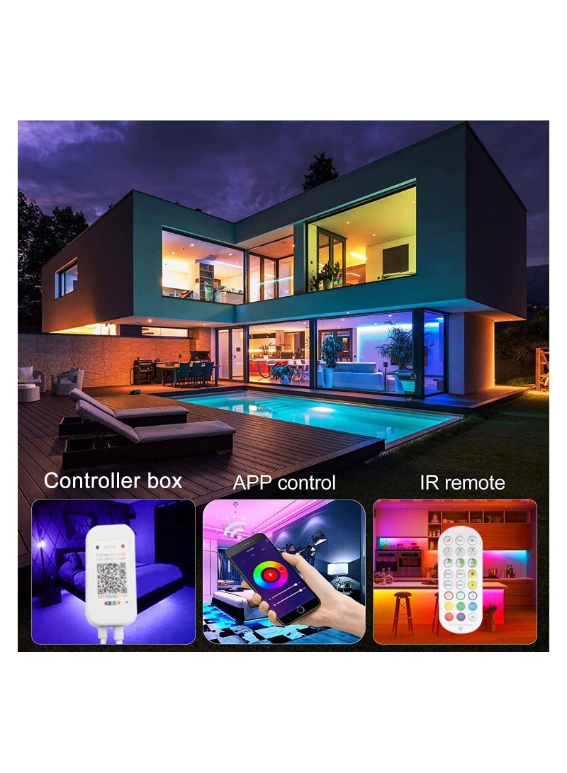 Smart WiFi LED Strip Light 5 Meters 300 LEDs RGB Color Smartphone APP Control Home Decorative DIY Lights Colorful TV Backlight Rope - Image 3